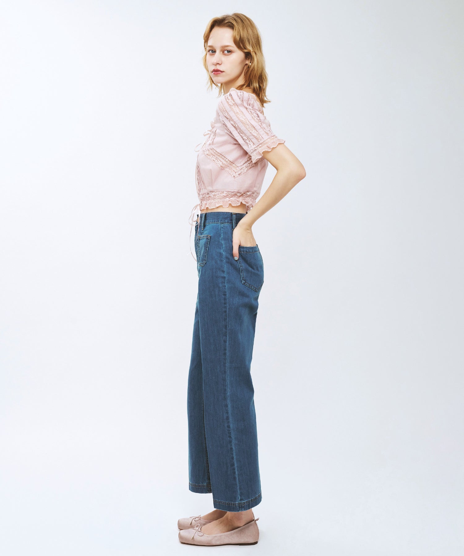 ★新品★正規品★Deicy レースMIXヴィクトリアンブラウス　新宿限定色 レースMIXヴィクトリアンブラウス