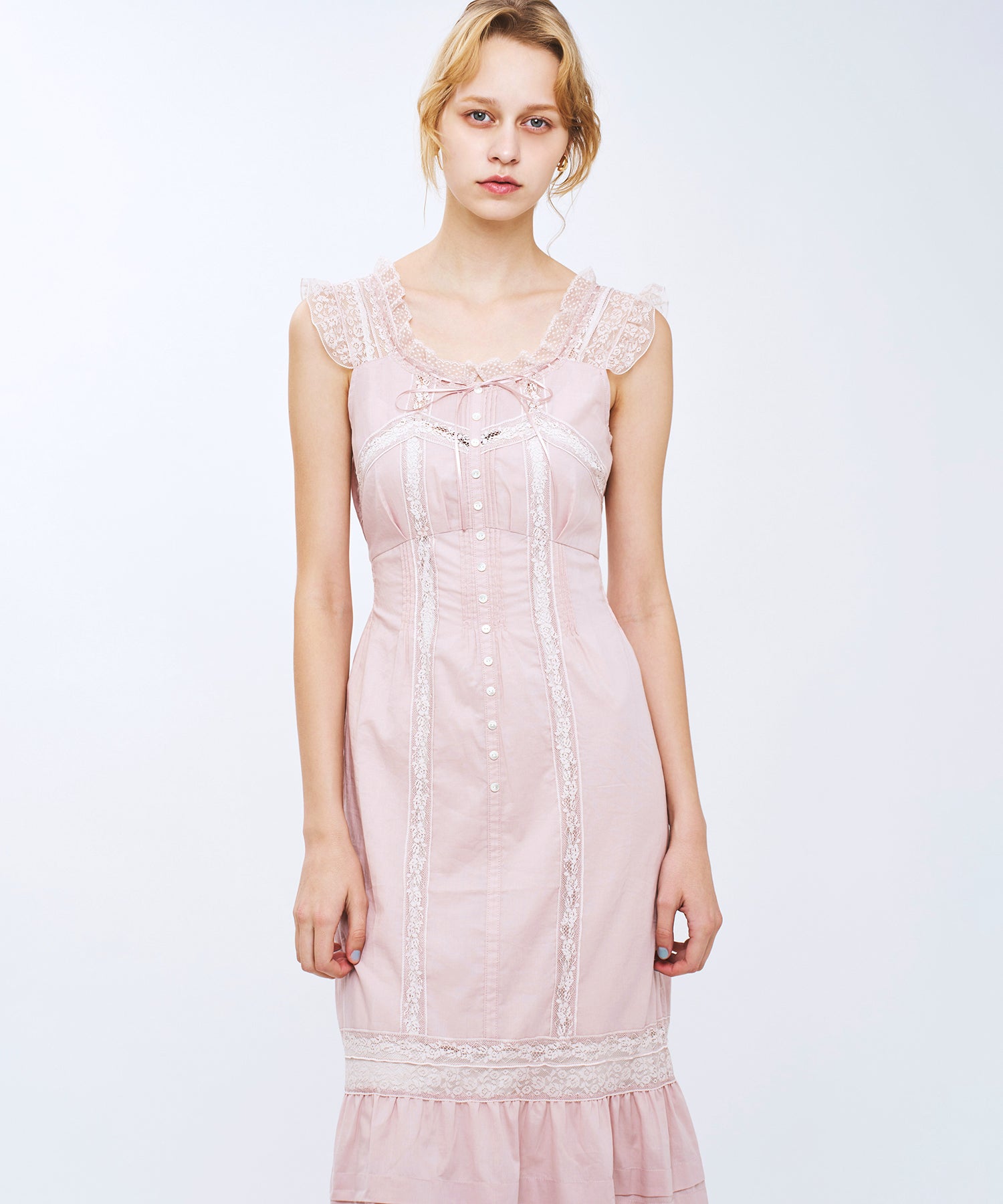 【予約】レースMIXヴィクトリアンワンピース