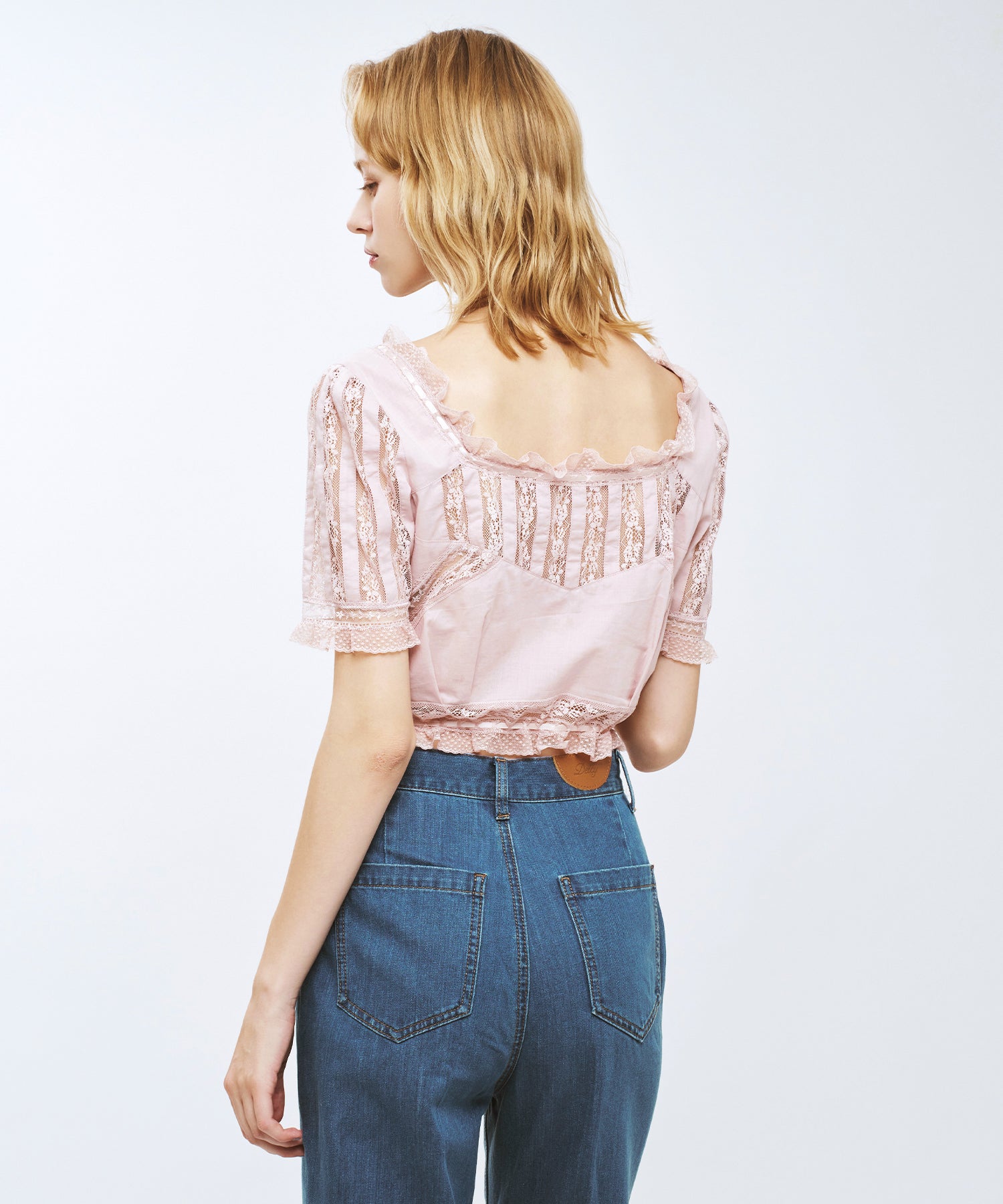 レースMIXヴィクトリアンブラウス