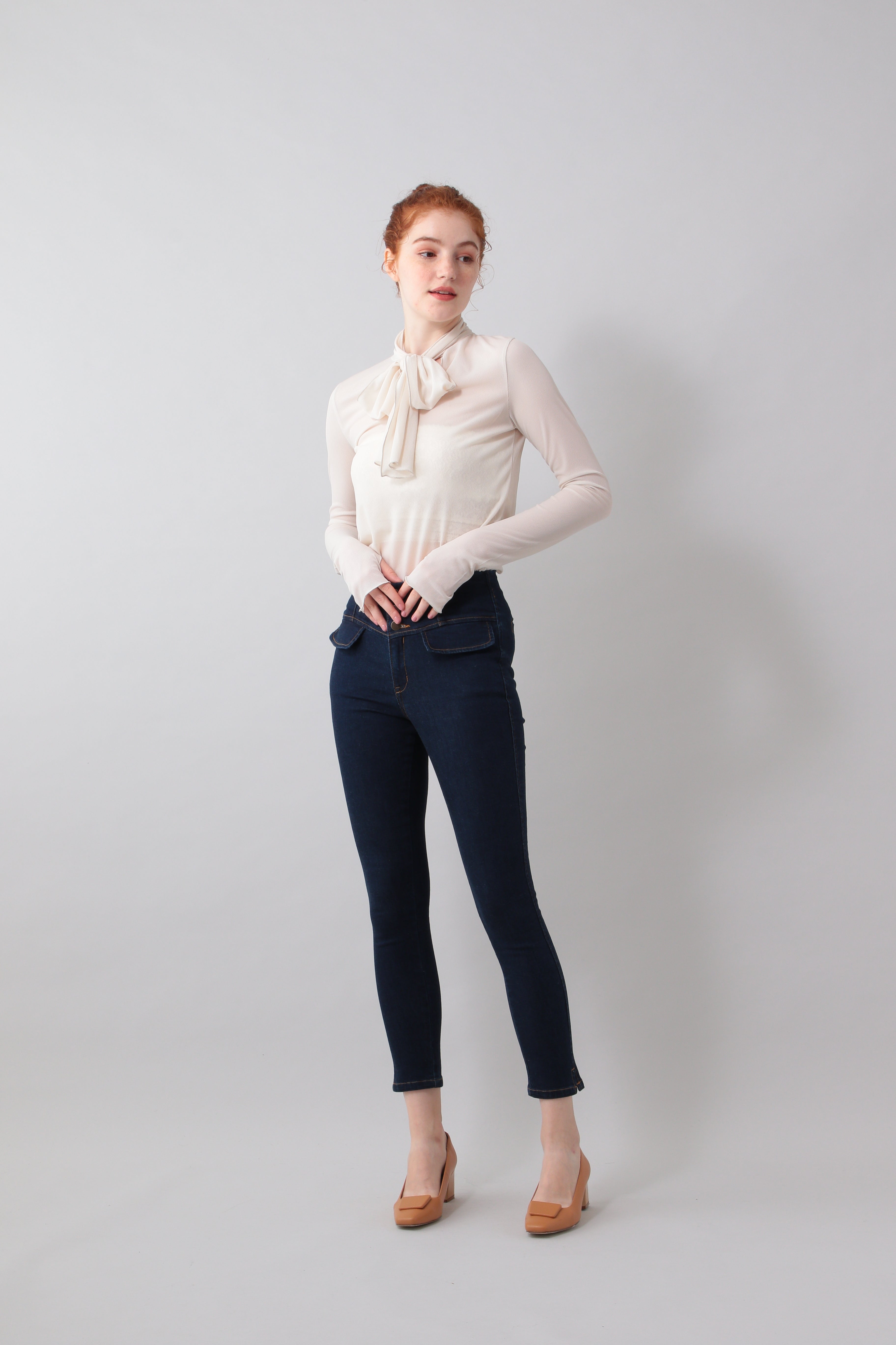 High waist skinny pants