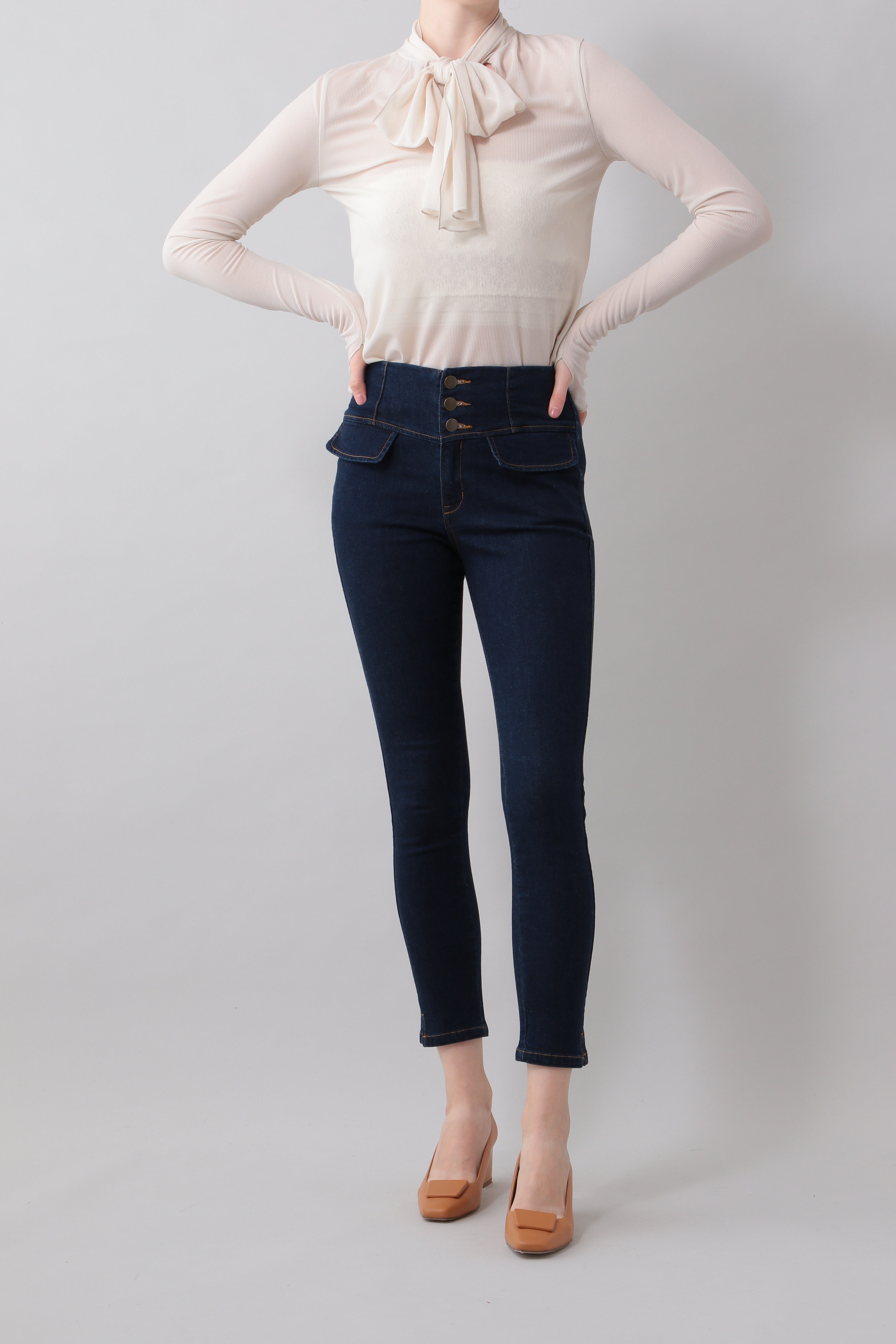 High waist skinny pants