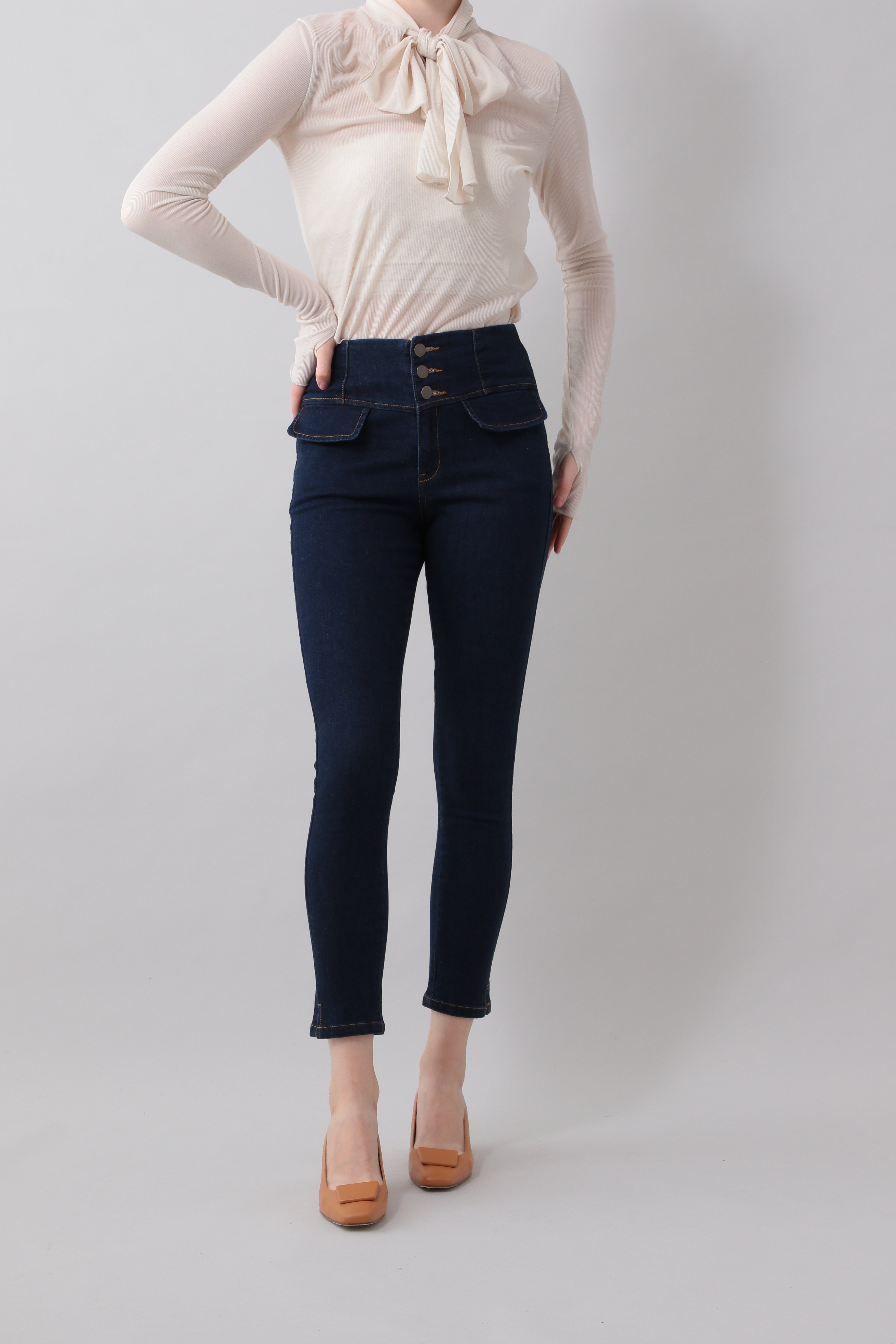 High waist skinny pants