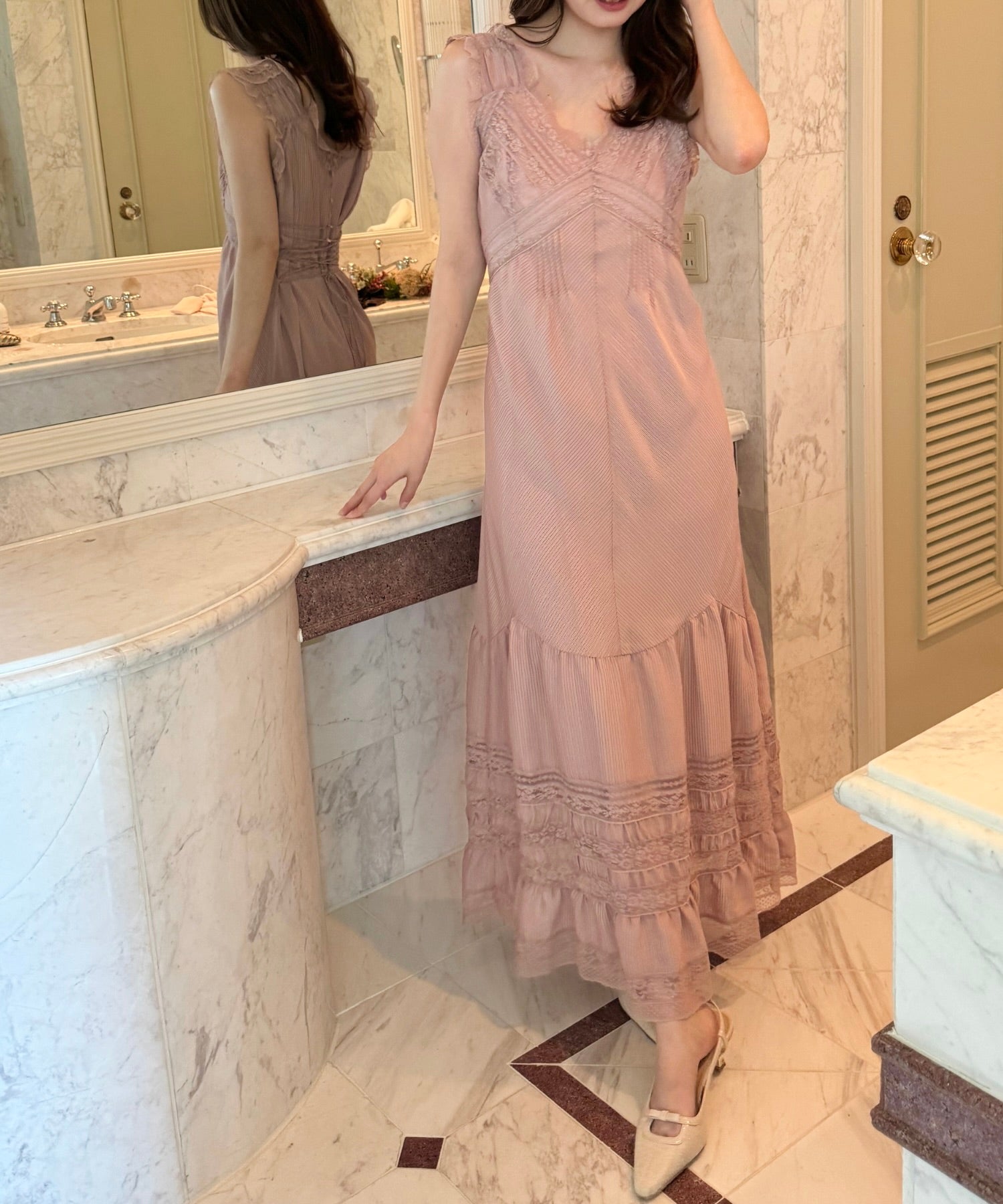 Lace Chiffon Victorian Dress