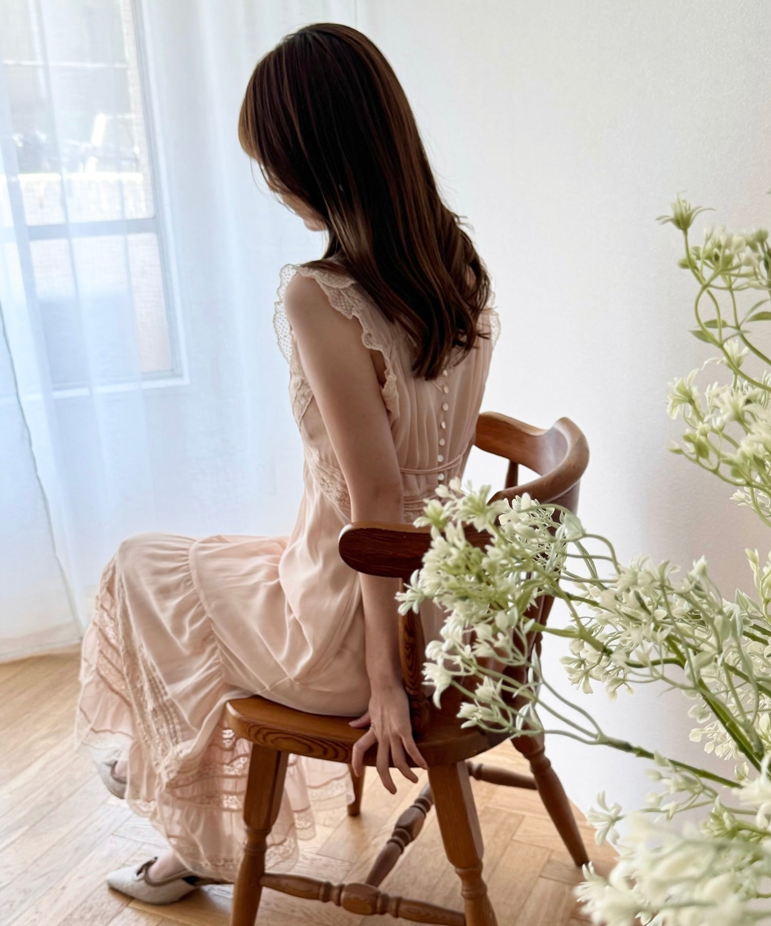 Lace Chiffon Victorian Dress