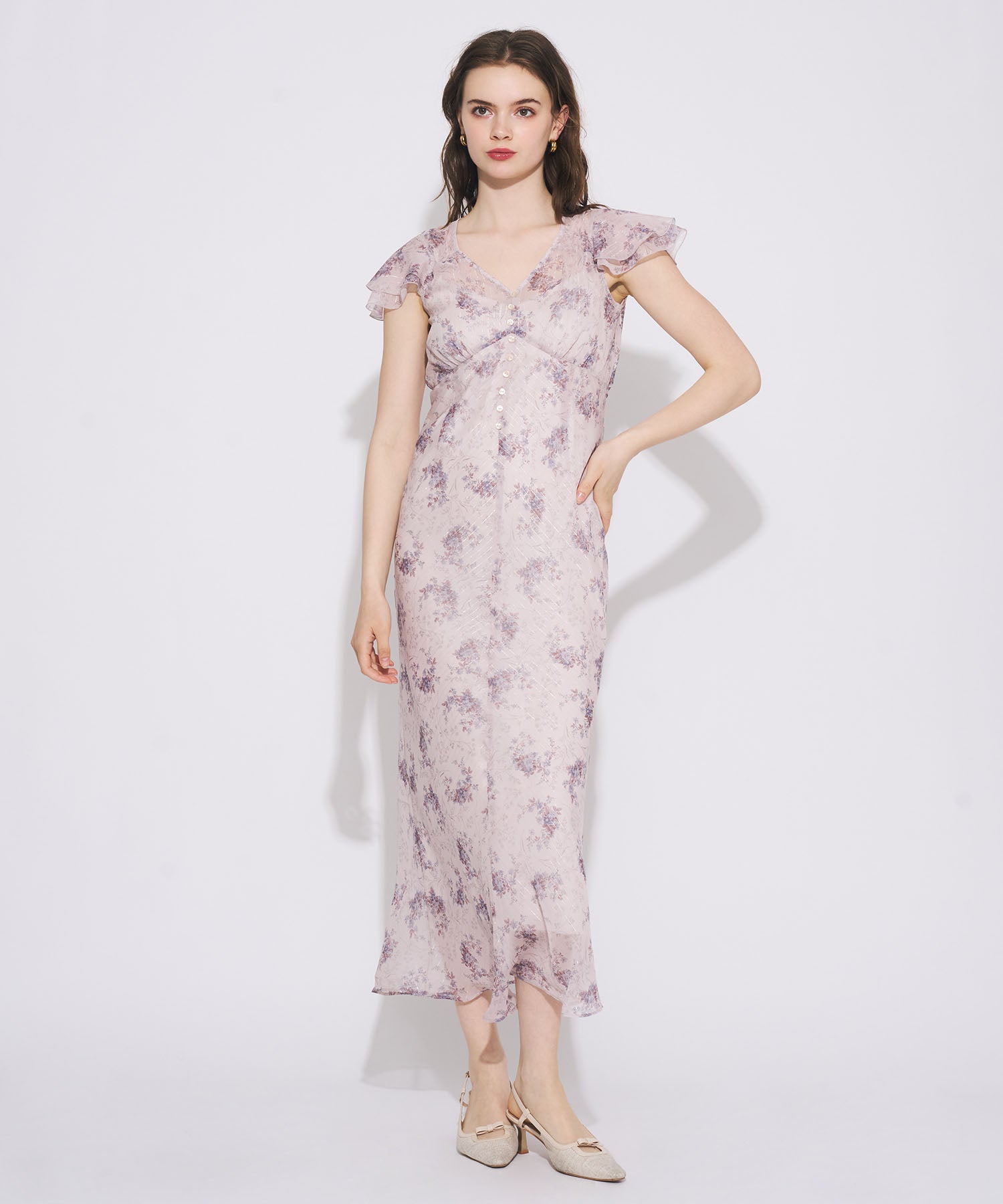 Deicy VIOLETTEラメシフォンドレス 新品 Violetteラメシフォンドレス