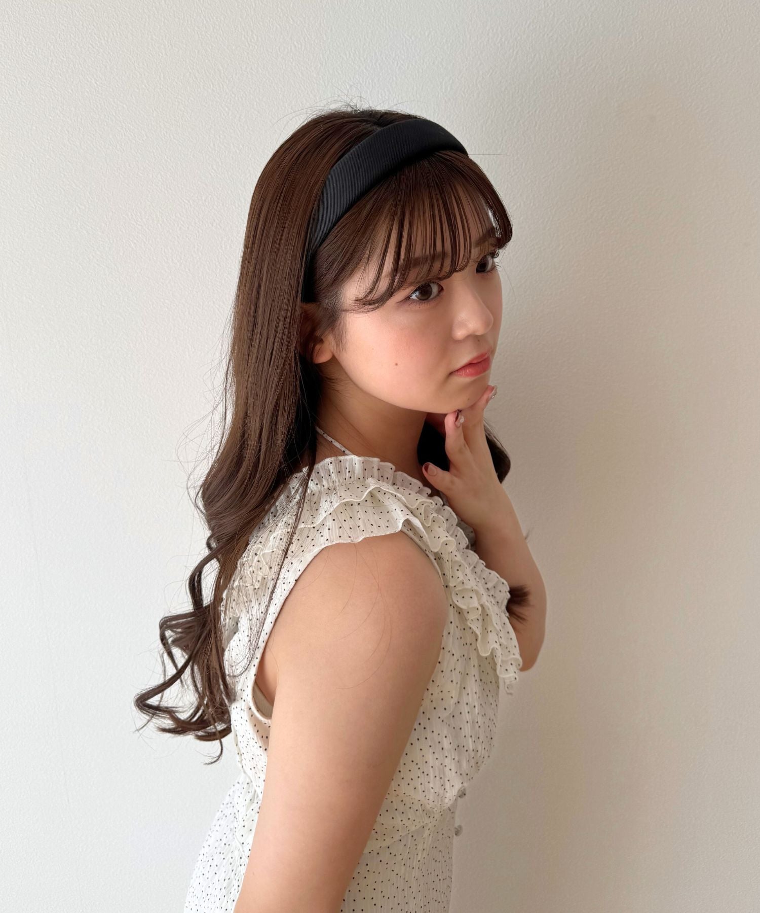シフォンドットフリルワンピース