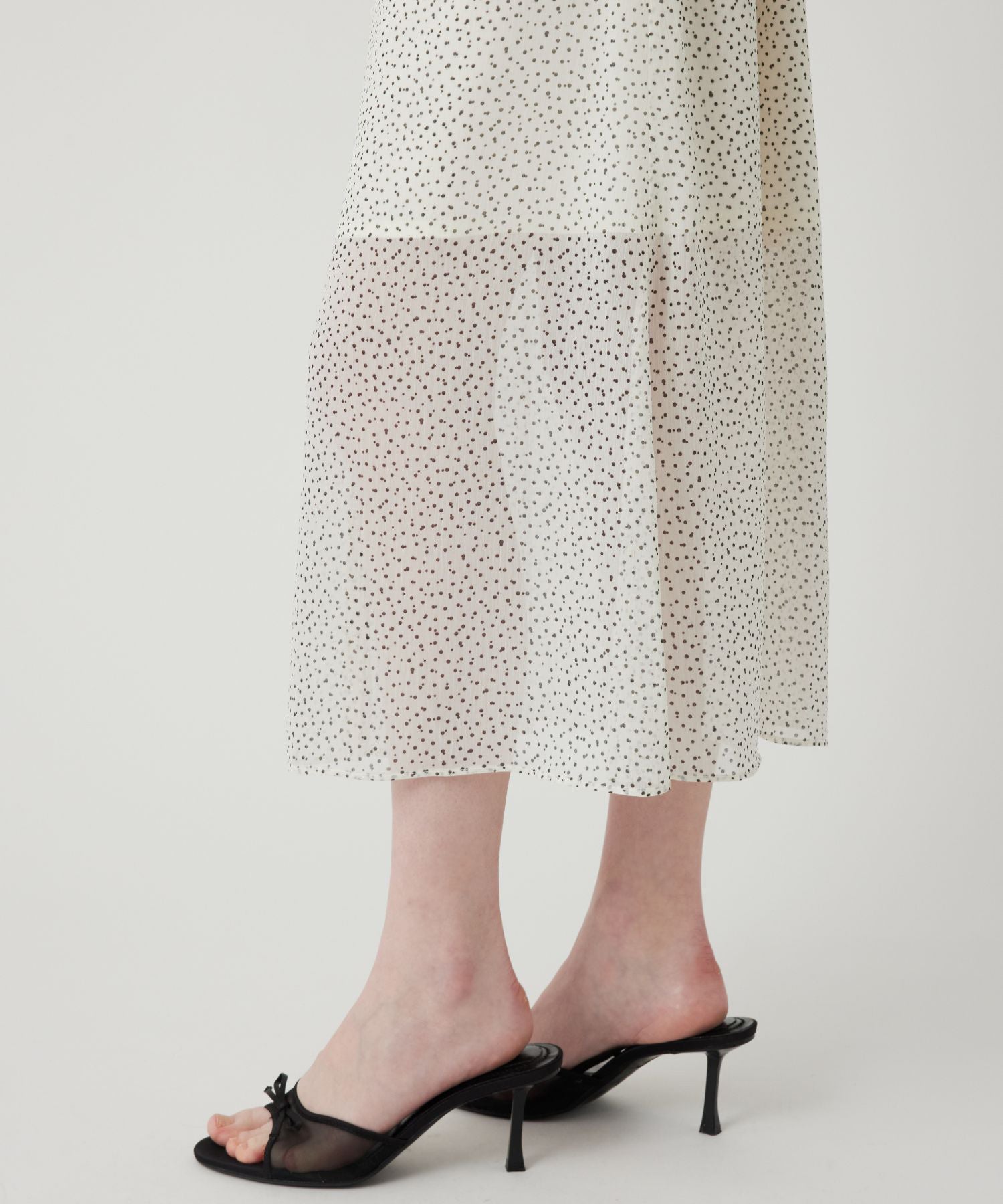 シフォンドットロングワンピース