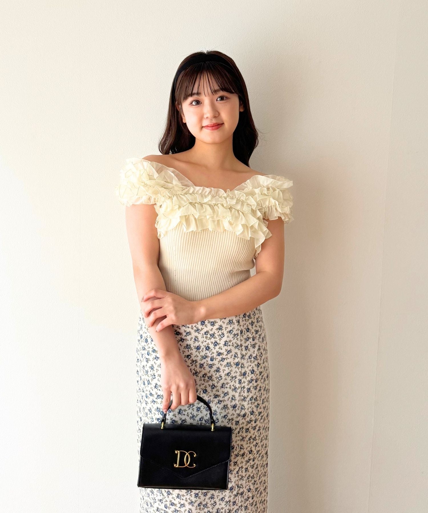 フリル2wayオフショルニット