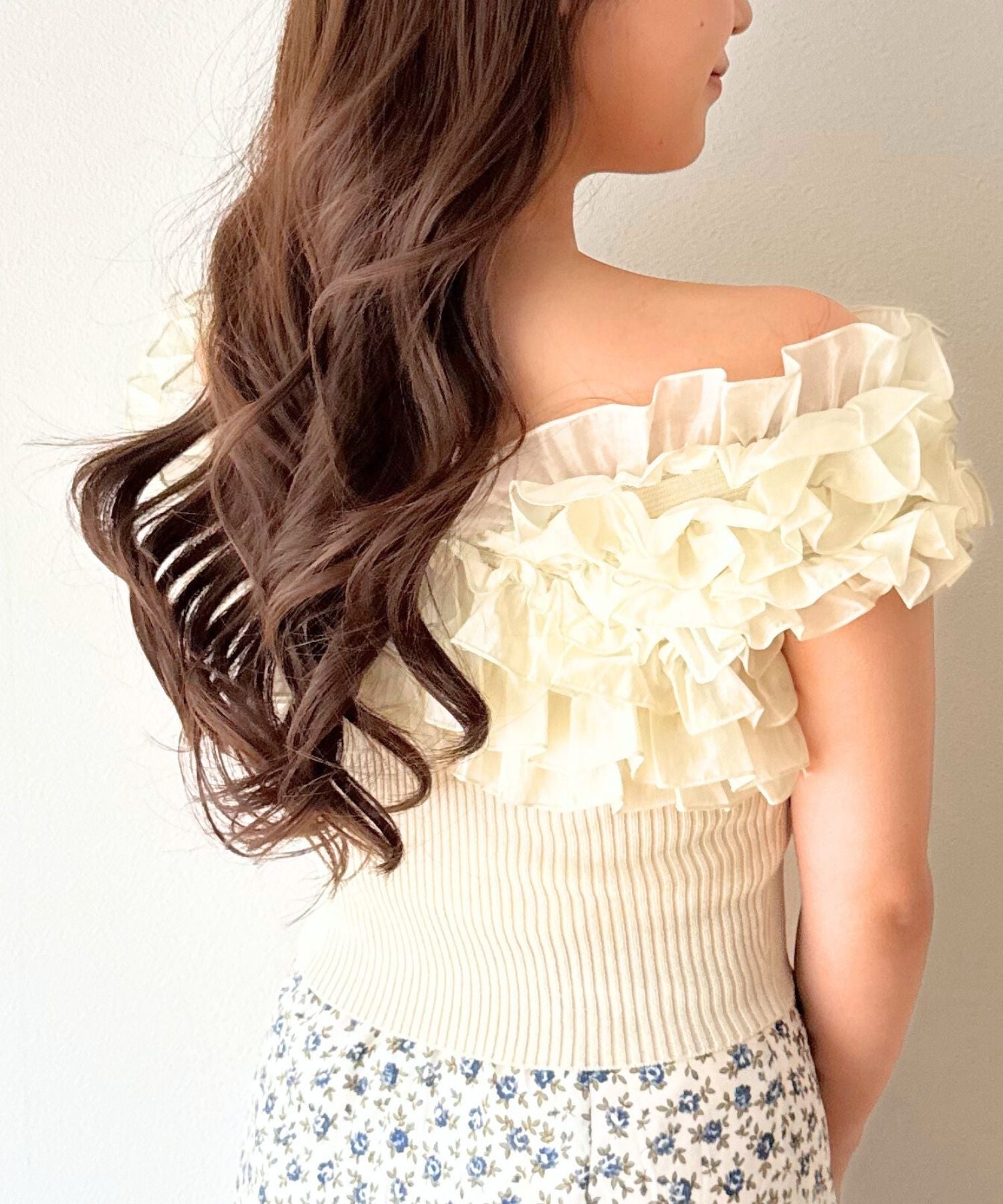 フリル2wayオフショルニット