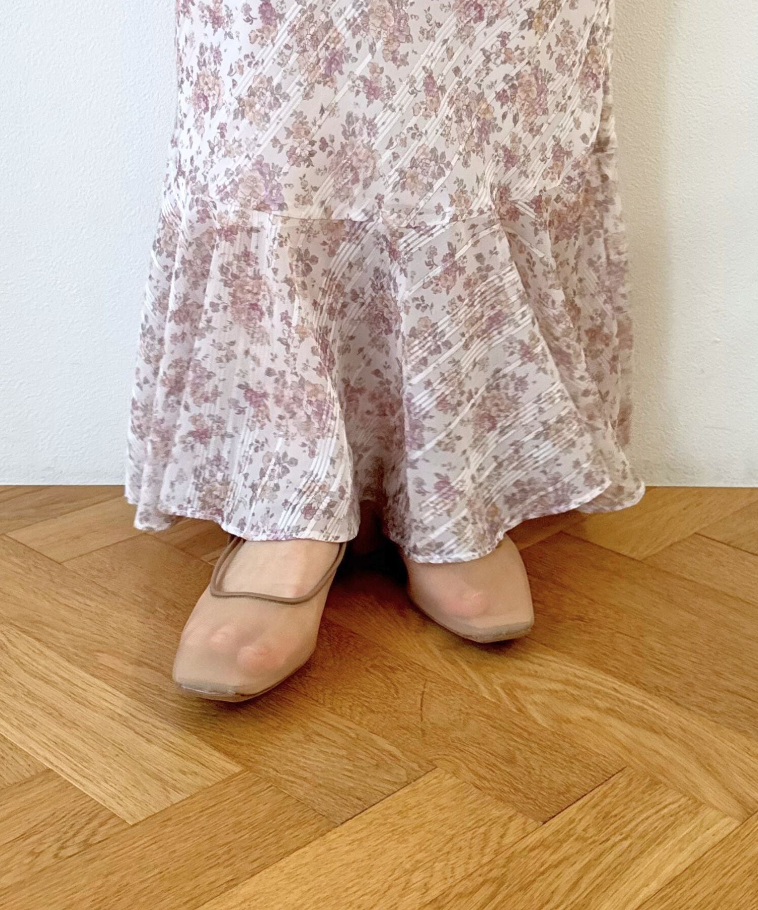 【予約】フルールラメシフォンスカート