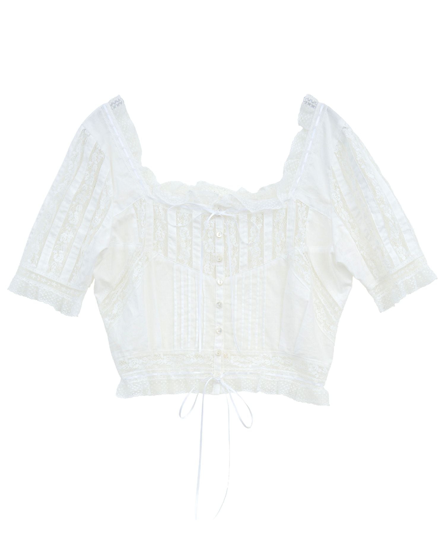 レースMIXヴィクトリアンブラウス