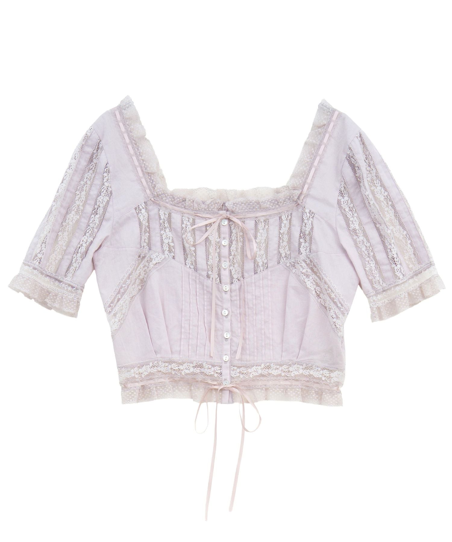 レースMIXヴィクトリアンブラウス