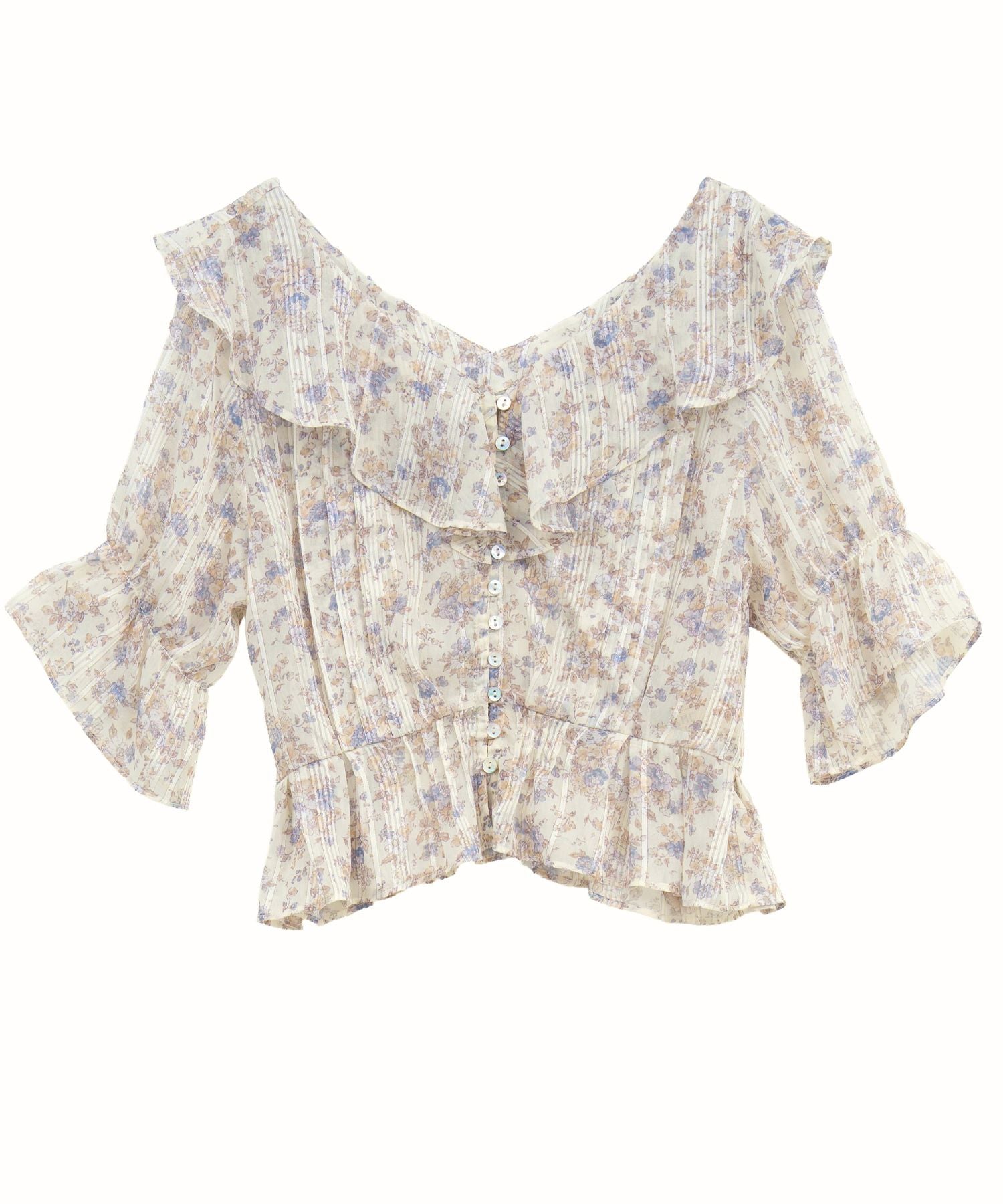 フルールラメシフォンブラウス