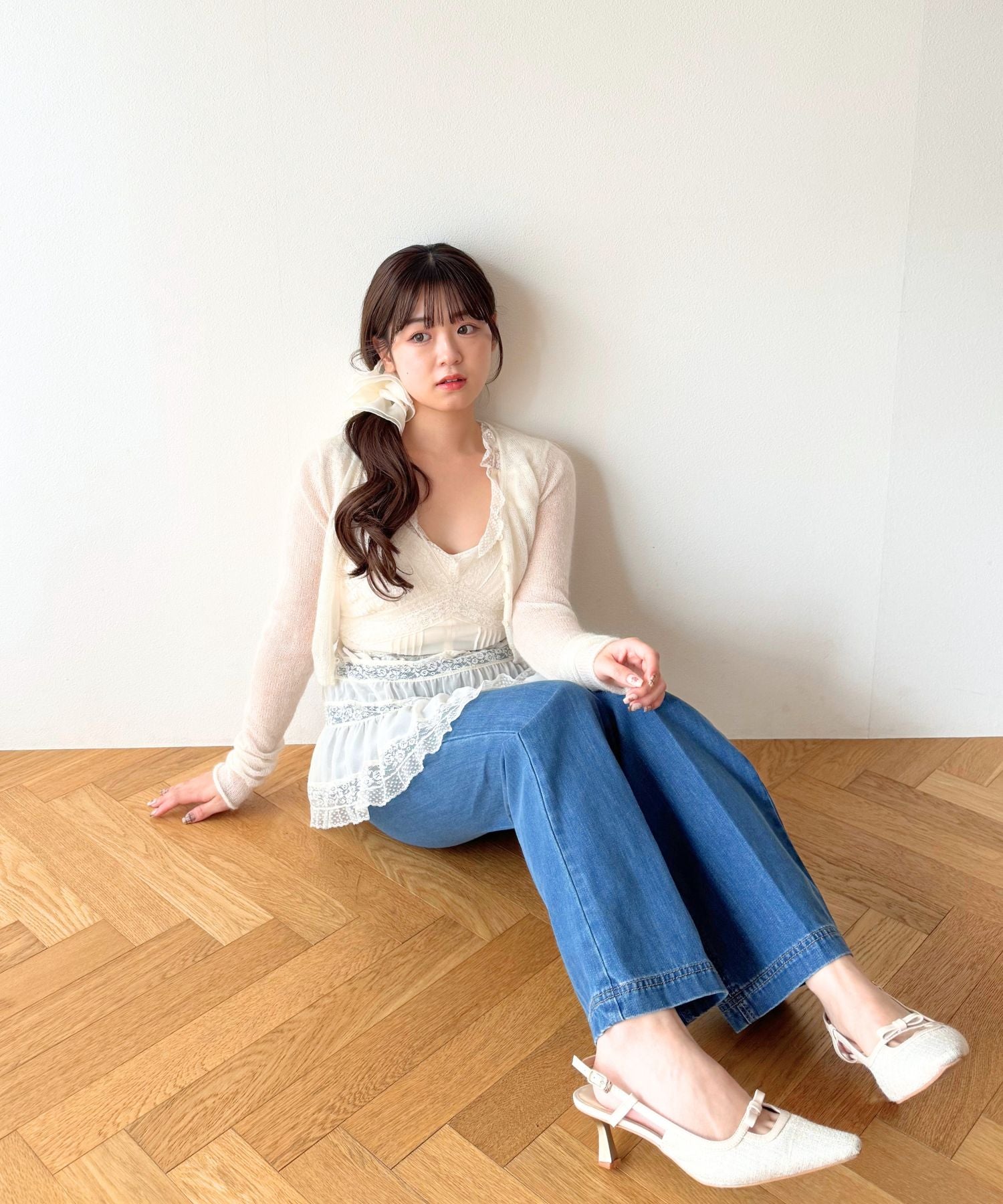 【予約】レースMIXバリエブラウス