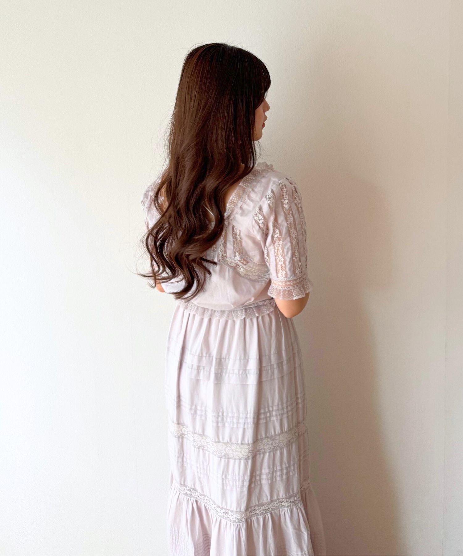 レースMIXヴィクトリアンブラウス