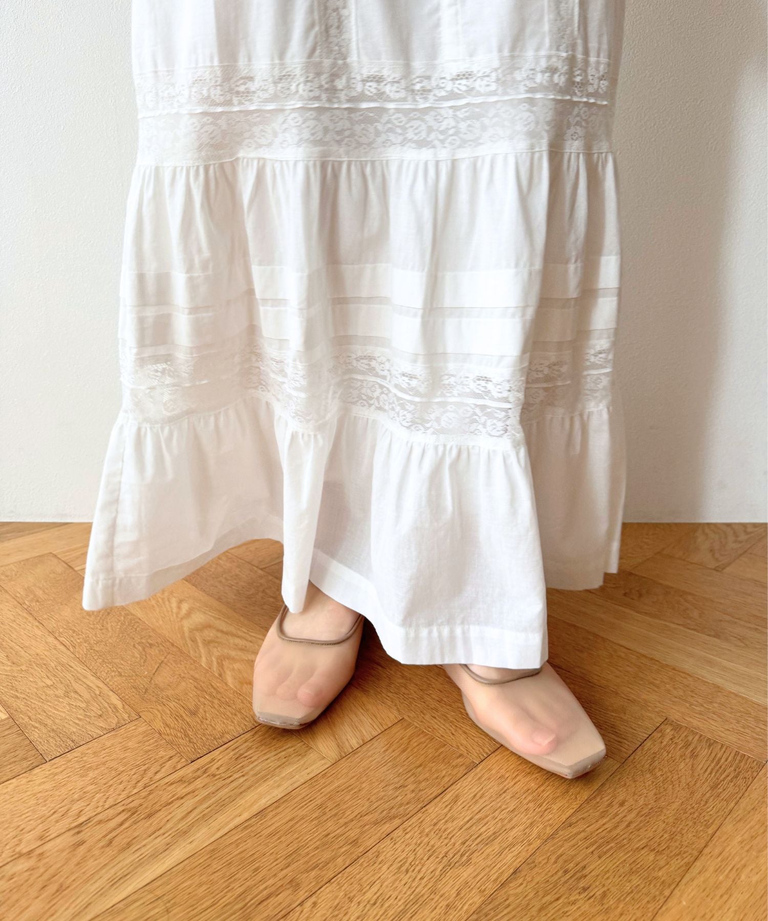 【予約】レースMIXヴィクトリアンワンピース