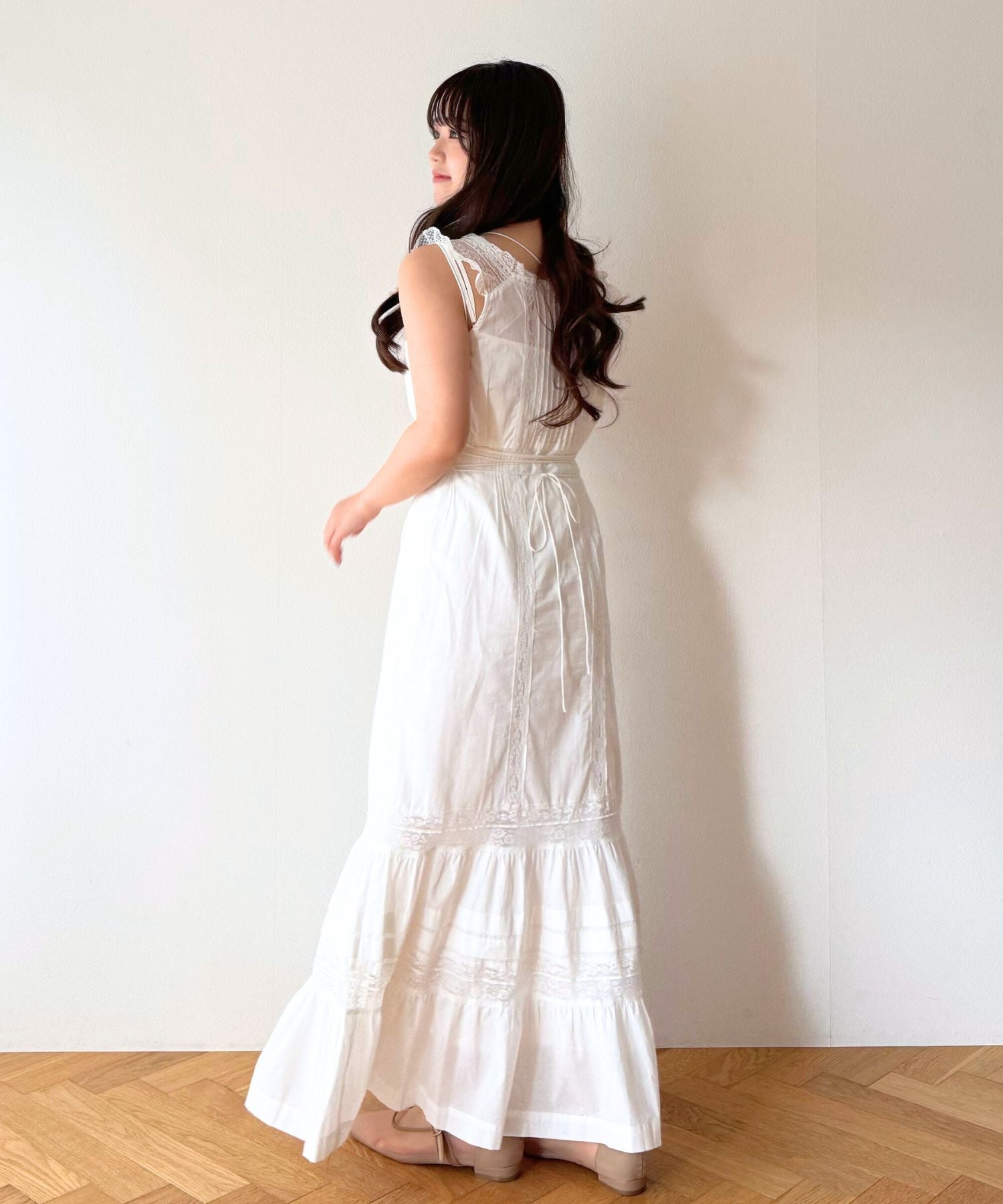 【予約】レースMIXヴィクトリアンワンピース