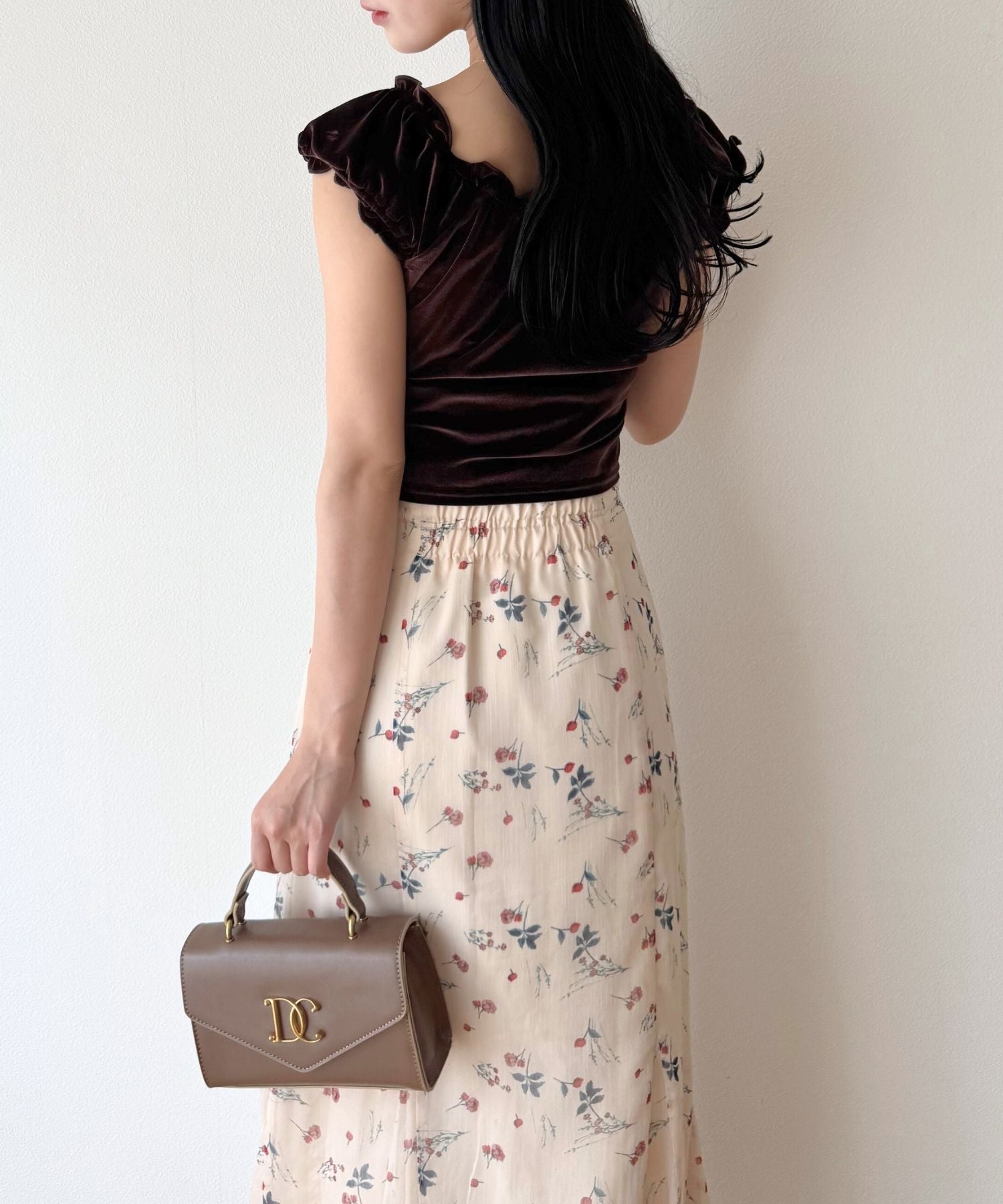 シアーシフォンフラワースカート