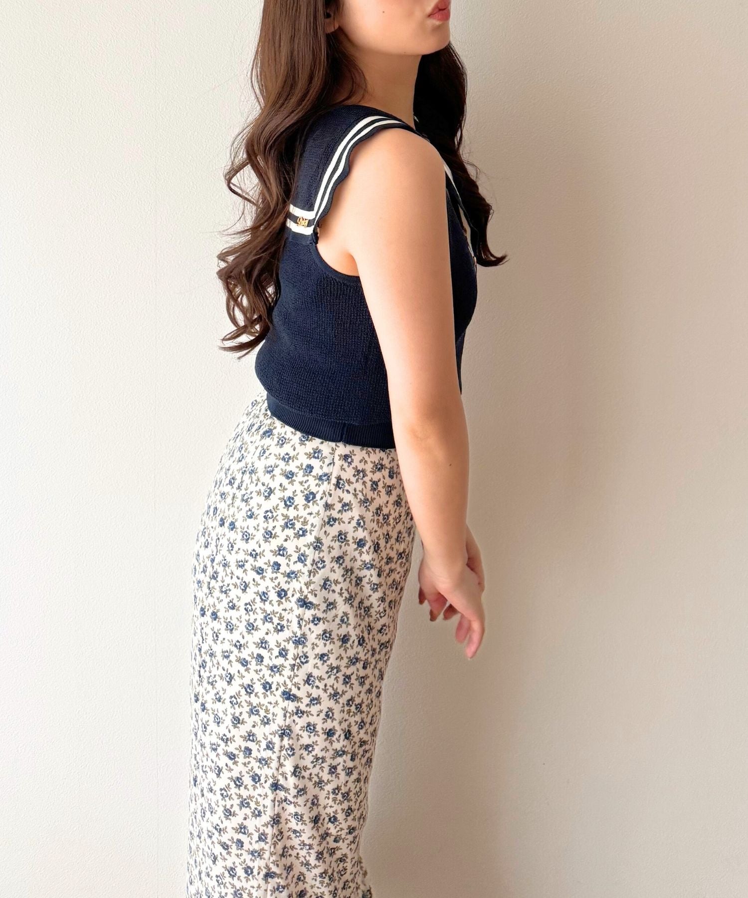 セーラーカラーマリンニット