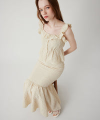 スパンコールフルールビスチェ